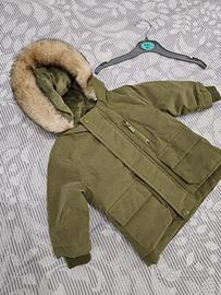 Parka con cappuccio in pelo sintetico 0-3 mesi 62 