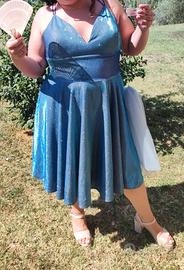 Abito da cerimonia blu lurex