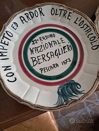 Piatti commemorativi raduno bersaglieri Pescara