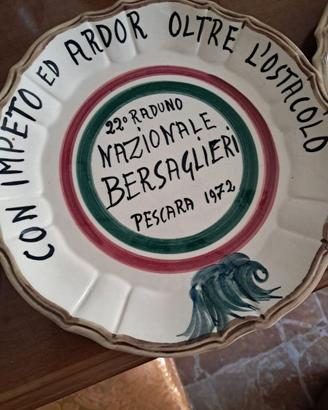 Piatti commemorativi raduno bersaglieri Pescara