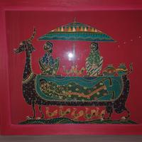 Batik balinese incorniciato con vetro