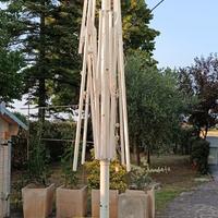 ombrellone 5x3,5 alluminio bianco