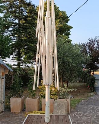 ombrellone 5x3,5 alluminio bianco