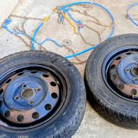 cerchi + gomme 155/70 R13 con catene