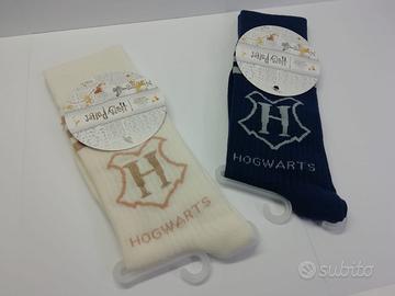 Set 2 paia di Calzini Ufficiali "Hogwarts" -Nuovo-