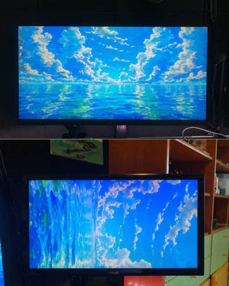 2x monitor 1. 27" 2k 170hz, 2. 25" 1080p 60hz, arm