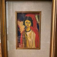 Quadro ritratto di  ragazza, autore Lapi