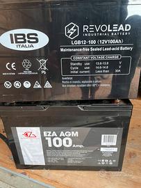 Batterie servizi camper agm lenta scarica 100 ah