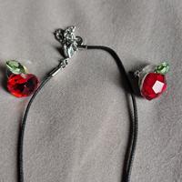 collana e orecchini Swarovski ciliegia 
