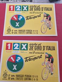 N. 2 CARTOLINE DEL GIRO D 'ITALIA 