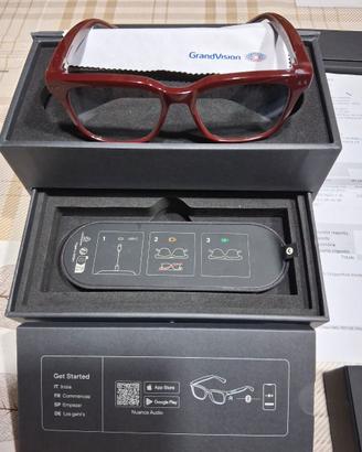 NUANCE AUDIO Mod. SQUARE Colore Burgundy Tag.54
