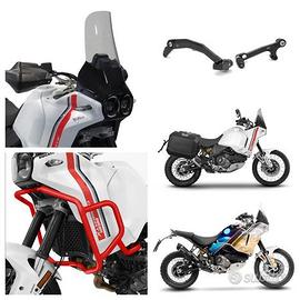 Ducati Desert X valigie barre motore scarico pedan