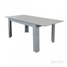 Tavolo Allungabile 140/190 Grigio Effetto Cemento