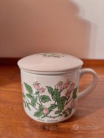 Tazza/infusiera con filtro e coperchio