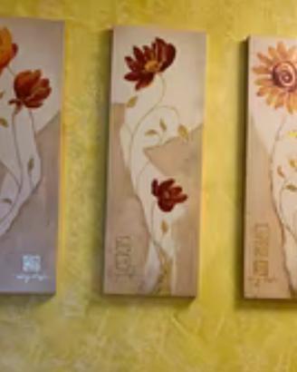 Trittico Quadri Moderni su Legno