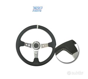 VOLANTE INVERTITO IN PELLE SINTETICA NERA CON BRAC