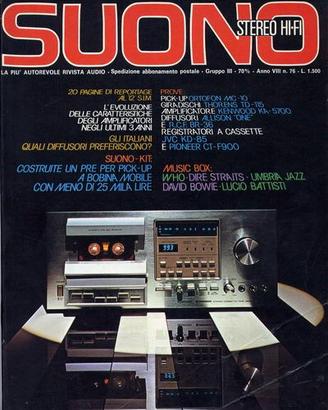 rivista SUONO n° 76 del novembre 1978