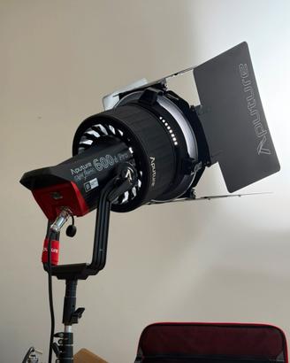 Aputure Ls 600d pro + fresnel F10 + barn doors F10