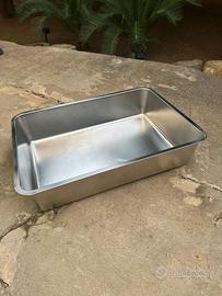 Lettiera per gatti in acciaio inox
