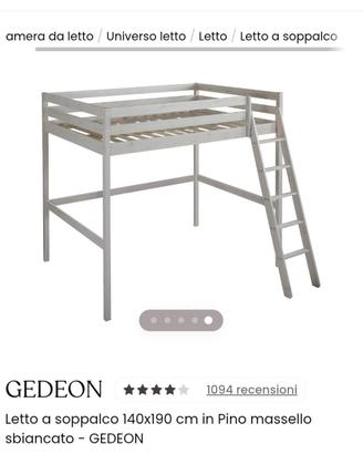 letto soppalco 140x190