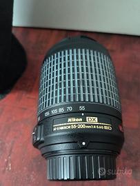 ottica Nikon 55-200  nikkor VR 