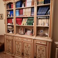 Libreria sala noce americano laccata anticato