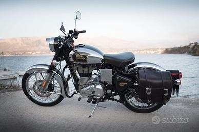 Royal Enfield classic 500 chrome olive green