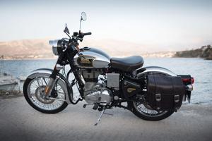 Royal Enfield classic 500 chrome olive green