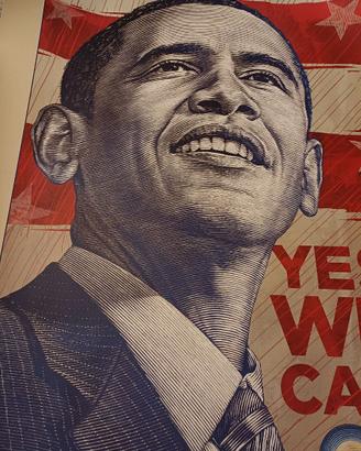 Poster locandina originale Obama Shepard Fairey