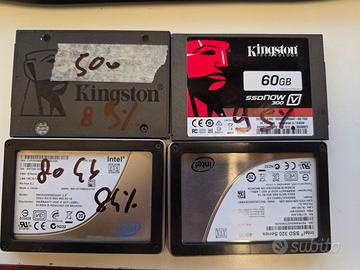 Lotto 4 HDD Ssd Sata 2,5" misti