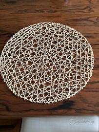 Sottopiatti 8 in paglia intrecciati