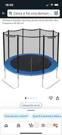 Trampolino elastico bambini