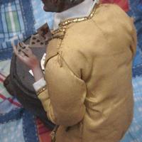 Personaggi presepe . Pastore nobile che gioca 