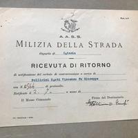 Documento milizia della strada catania