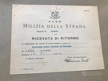 Documento milizia della strada catania