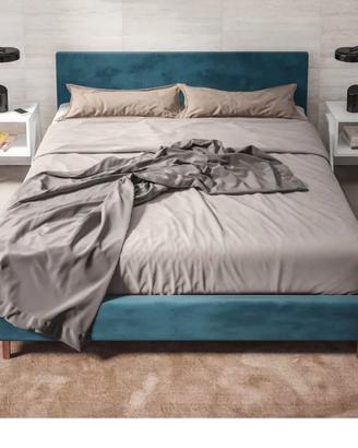 Letto matrimoniale blu petrolio 160x190