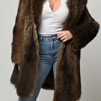 Pelliccia di marmotta vintage tg S