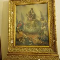 Antico qudro religioso olio su tela XIX secolo