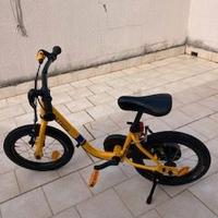 Bici bambino 2 in 1 3-5 anni DISCOVER 500 gialla .