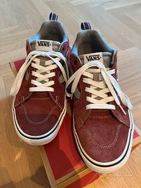 Scarpe Vans Filmore basse bordeaux-grigio