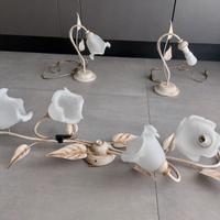 Lampadario e abat jour vintage