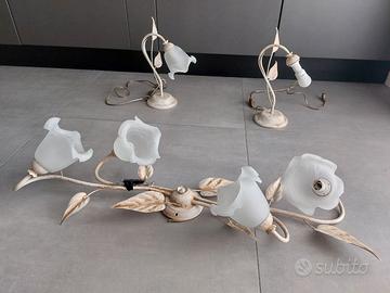 Lampadario e abat jour vintage