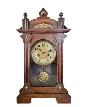 Antico Orologio Pendolo Da Tavolo Liberty Deco 