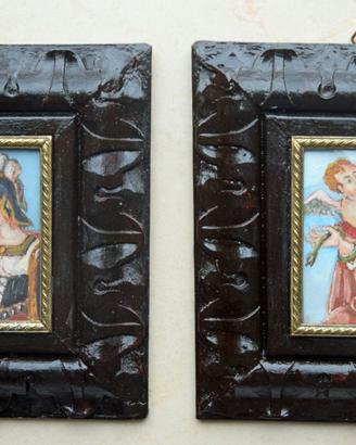 Dipinti. Due miniature con allegorie classiche