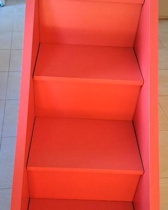 Scala con 5 gradini contenitore in legno