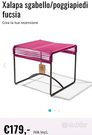 Sgabello poggiapiedi Silla Acapulco rossa