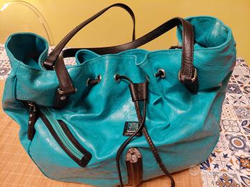 borsa Piero Guidi turchese 
