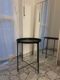 Tavolino nero moderno diametro 44cm