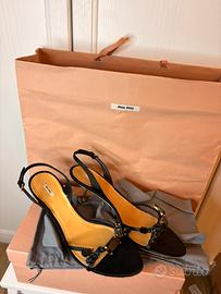 Sandali Miu Miu blu gioiellk Blu taglia 40.5