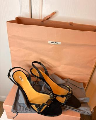 Sandali Miu Miu blu gioiellk Blu taglia 40.5